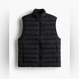 New H&M SLIM-FIT WATER-REPELLENT PUFFER VEST Men’s US Small Black